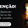 Aviso de desligamento de luz