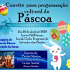 Convite para programação cultural de Páscoa